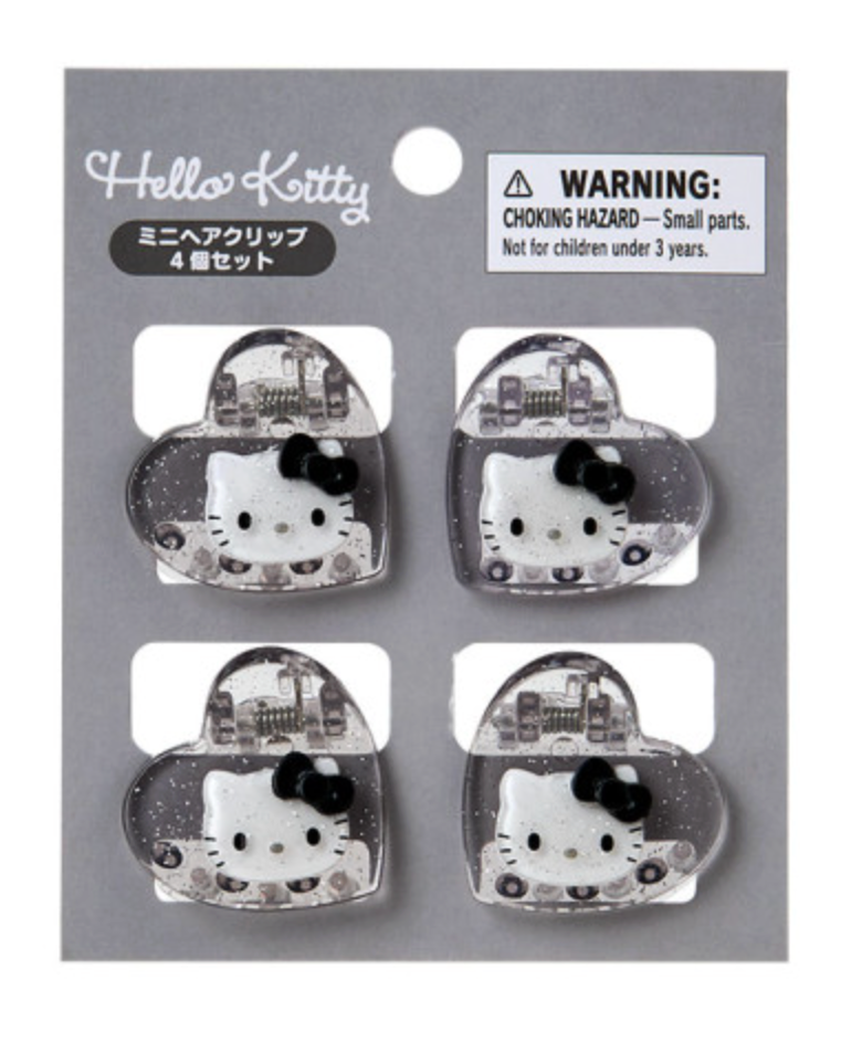 Sanrio Original Mini Hair Clip Set - Hello Kitty : Metallic Sliver
