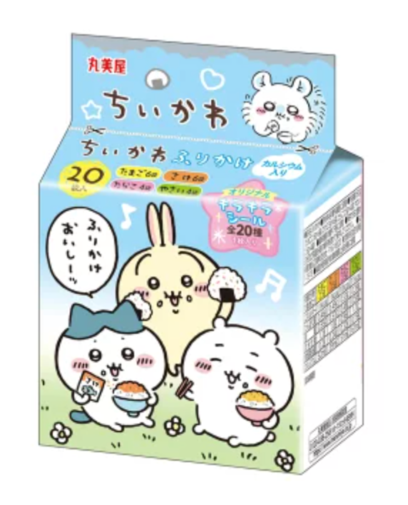 Marumiya Chiikawa Furikake Mini Pack 4 Flavours 20 Servings 50g