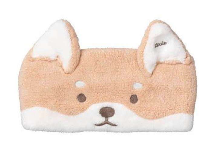 CB Japan Carari Zooie Fam Absorbent Animal Hair Band – Shiba Inu (1 Piece)