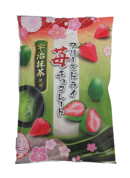Kasugado Freeze Dried Strawberry Matcha Chocolate 130G