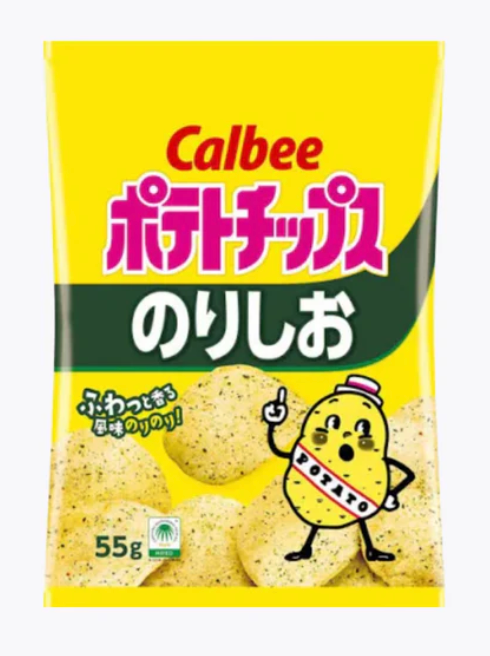 CALBEE POTATO CHIPS SEAWEED SALT 55G