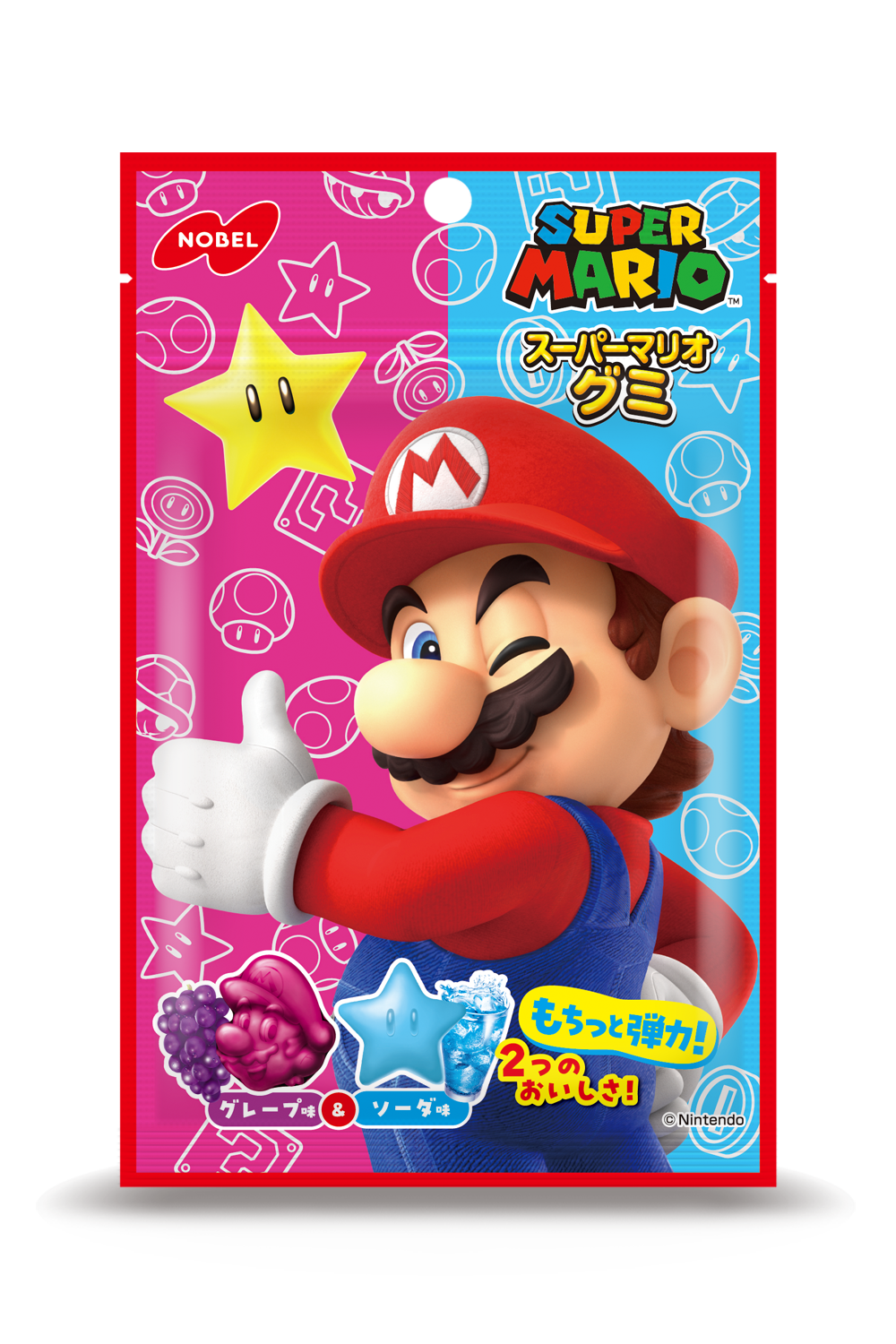 Super Mario Gummy Grape & Soda Flavor