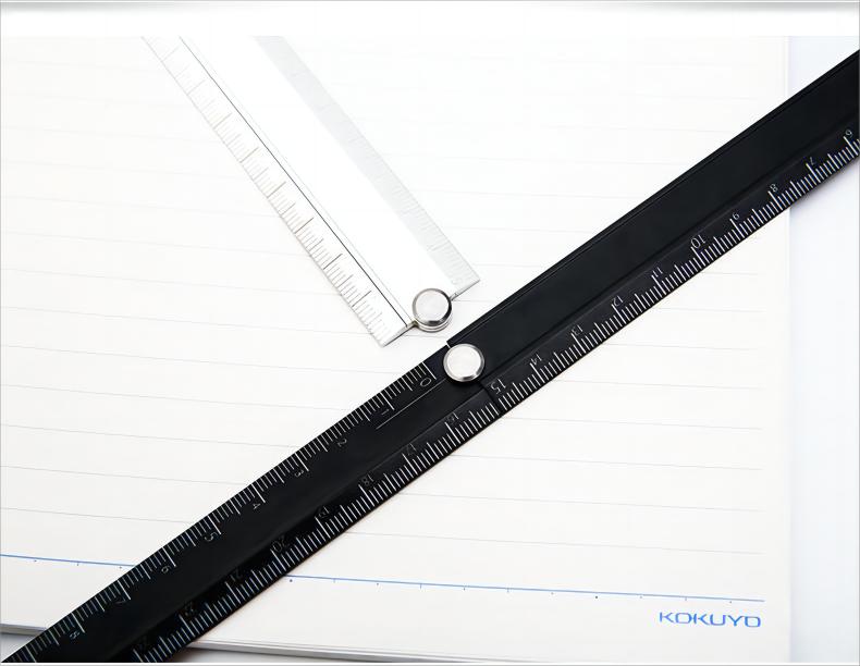 KOKUYO WSG-CLUW30D Folding Aluminum 30cm Ruler 160*24*3mm Black