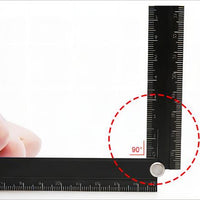 KOKUYO WSG-CLUW30D Folding Aluminum 30cm Ruler 160*24*3mm Black