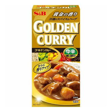 S&B golden curry medium spicy 90g