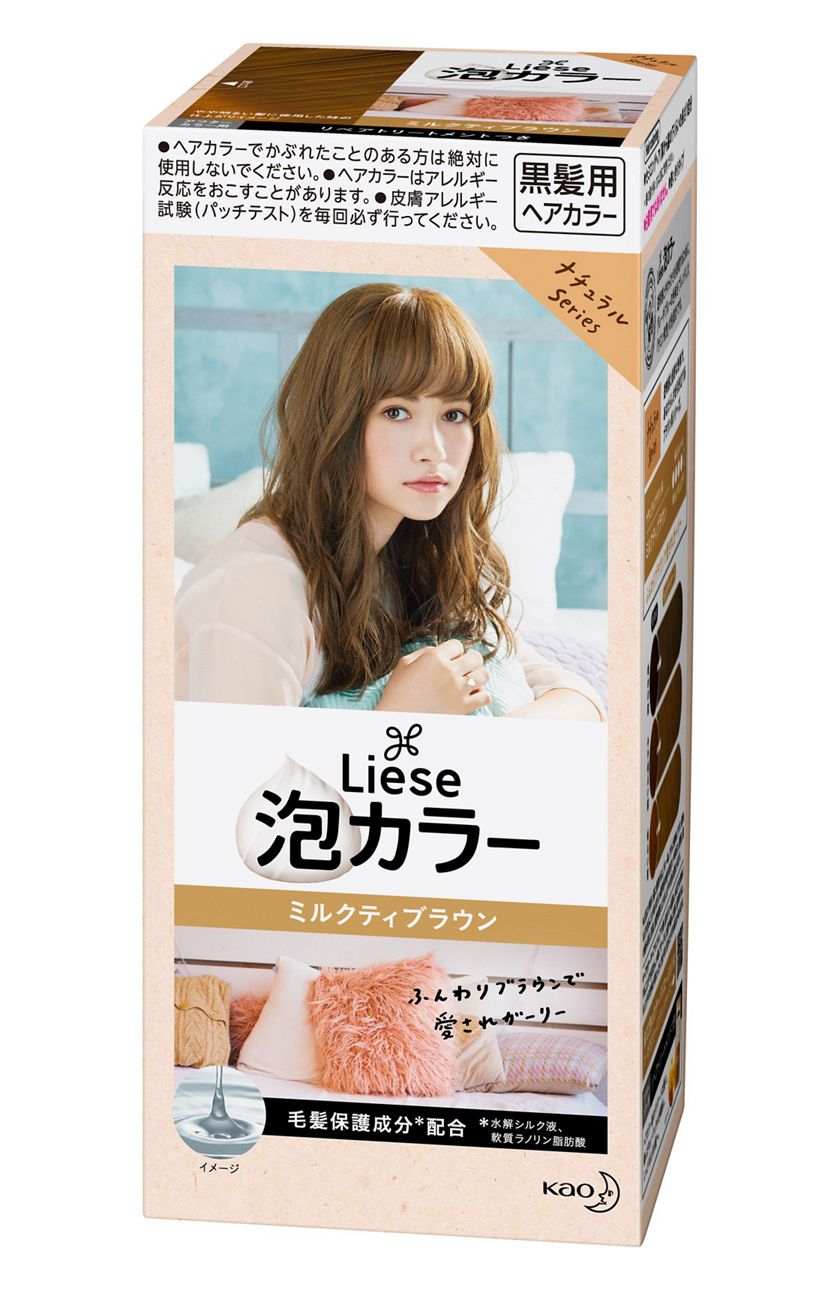 KAO Liese Prettia Bubble Hair Color Milk Tea Brown LAW5