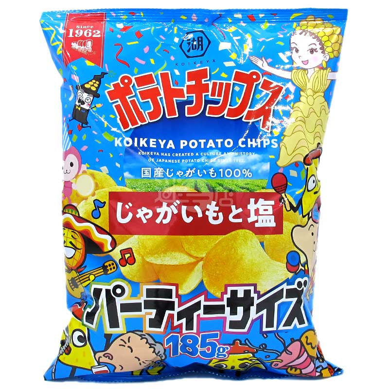 koikeya crisps  Salt Original Flavor Potato Chips Party Large Pack