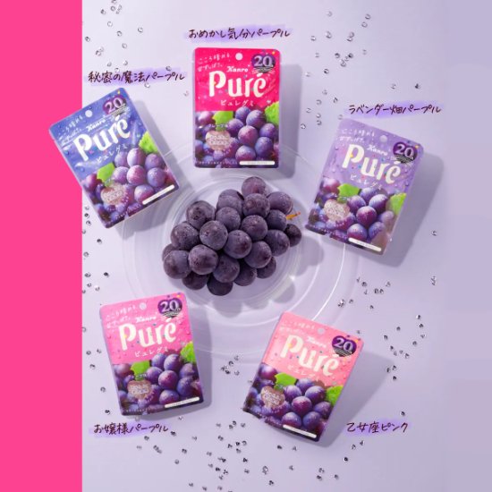 KANRO Pure Gummy Candy Grape Flavor 56g