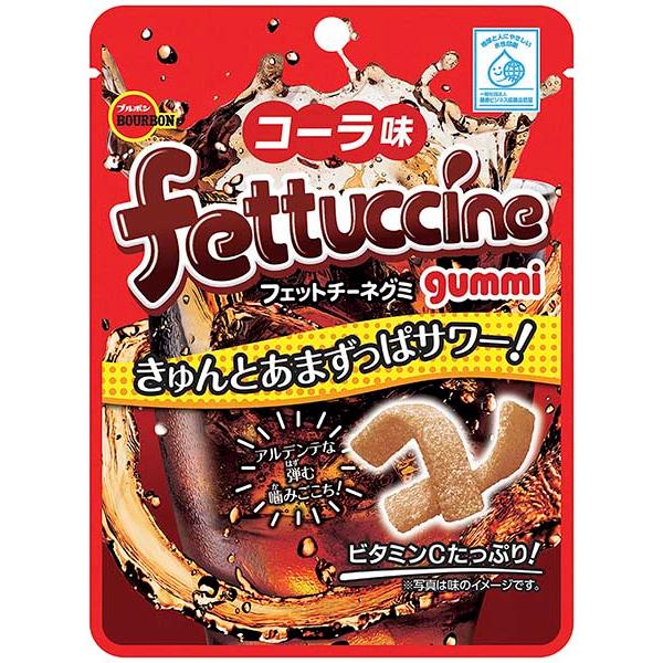 日本波路梦BOURBON FETTUCCINE 条形Q弹果汁橡皮软糖 可乐味 50g