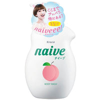 KRACIE Naive Body Soap Peach Leaf Extract Pump 530ml