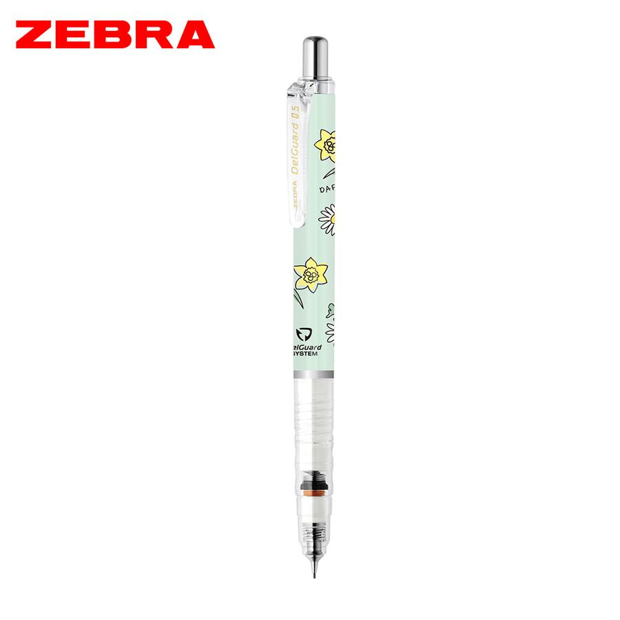 ZEBRA DelGuard Mechanical Pencil 0.5mm Birthday Flower Version Green