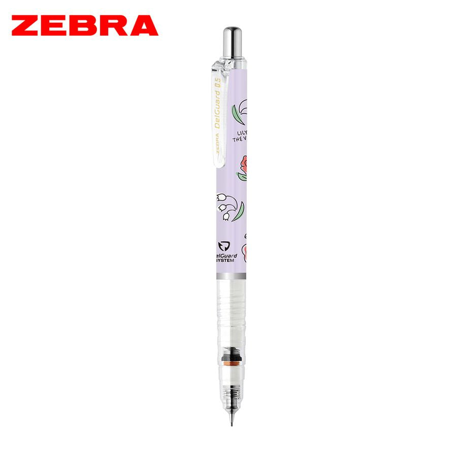 ZEBRA DelGuard Mechanical Pencil 0.5mm Birthday Flower Version Purple