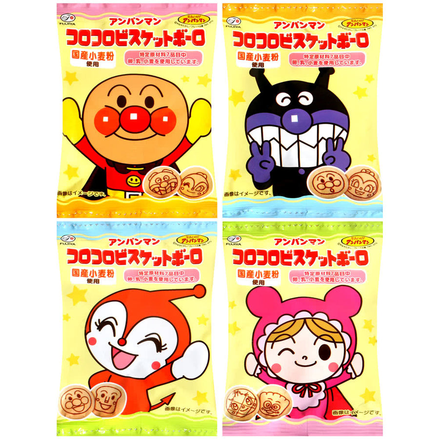 FUJIYA Anpanman Korokoro Biscuit Bolo Quadruple Package 64g