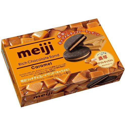 Meiji Rich Caramel Chocolate Sandwich 96g