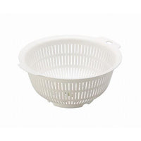 INOMATA Kitchen Plastic Vegetable Washing Strainer Colander White 20cm