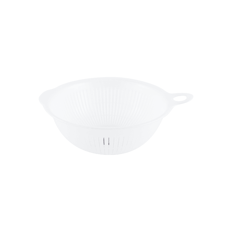 INOMATA Kitchen Plastic Vegetable Washing Strainer Colander White 22cm