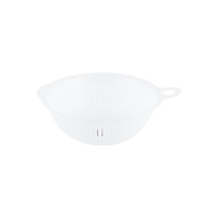 INOMATA Kitchen Plastic Vegetable Washing Strainer Colander White 22cm