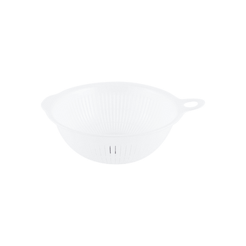 INOMATA Kitchen Plastic Vegetable Washing Strainer Colander White 22cm