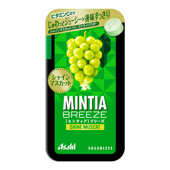 Asahi Mintia Breeze Mint Candy Sugarless Shine Muscat Flavour 22g