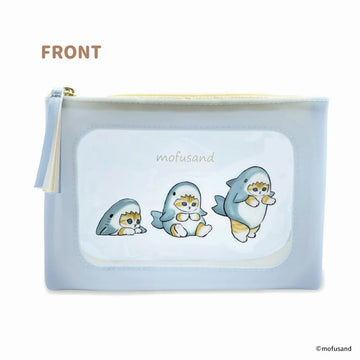 Mofusand Silicon Window Pouch - Blue Shark