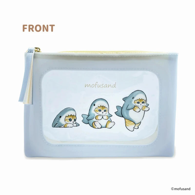 Mofusand Silicon Window Pouch - Blue Shark