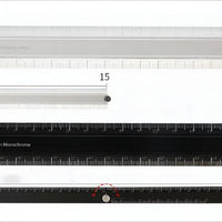 KOKUYO WSG-CLUW30D Folding Aluminum 30cm Ruler 160*24*3mm Black