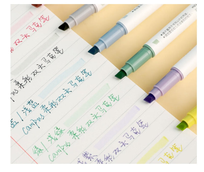 KOKUYO WSG-PMW102-6S Soft color double-ended highlighter pen 6 colors set