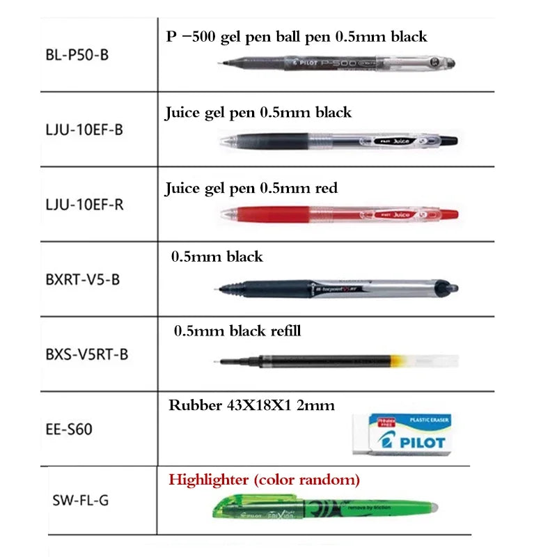Pilot Gel Pen Stationery Set for School Season