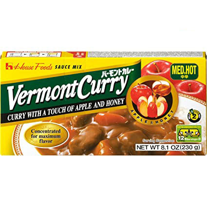 HouseFoods Vermont Curry Med Hot 230g
