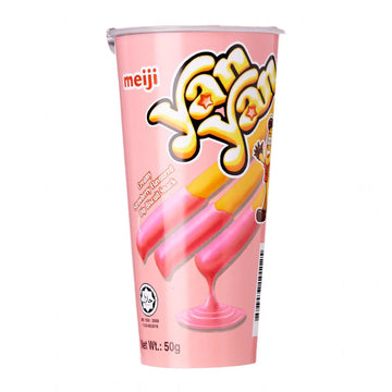 Meiji Yan Yan 50g Strawberry Dip Biscuit Snack
