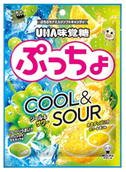 UHA JAPANESE CANDY PUCCHO COOL&SOUR 68g