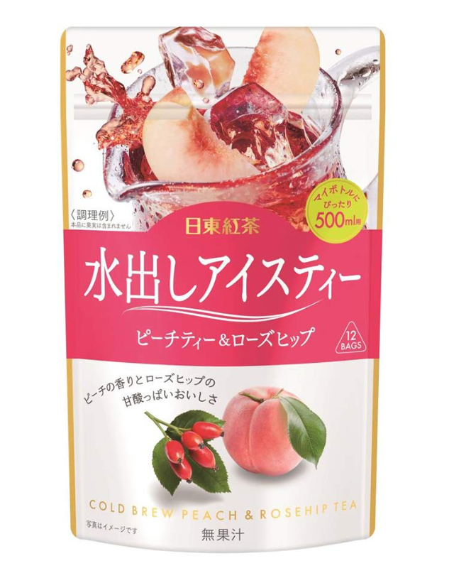 ICE TEA BAG PEACH TEA&ROSE HIPS 10P