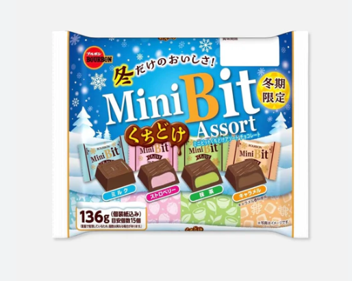 BOURBON MINI BITE CHOCOLATE KUCHIDOLE ASSORT 136G