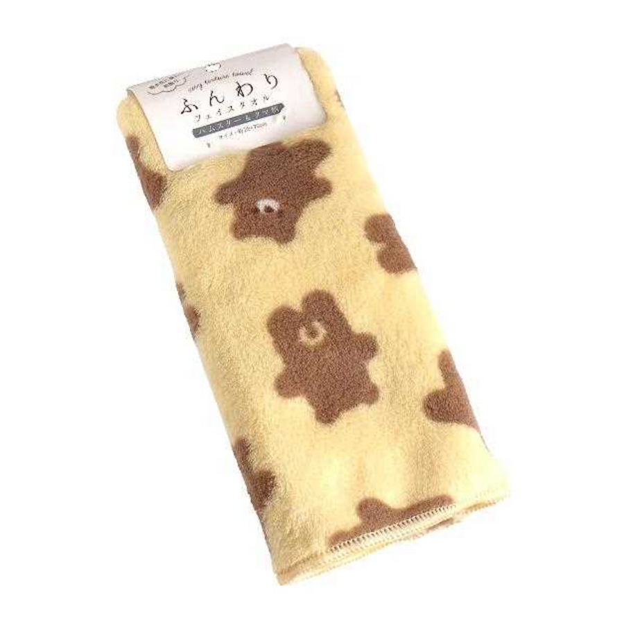 Fluffy Face Towel (Hamster & Bear)