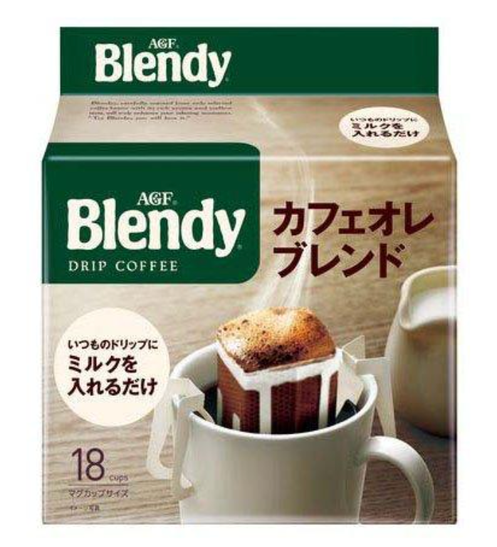 AGF BLENDY COFFEE DRIP PACK CAFE AU LAIT 18P 126G