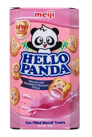 MEIJI HELLO PANDA STRABERRY BISCUIT 50G