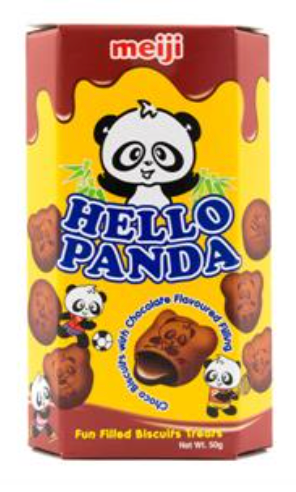 MEIJI HELLO PANDA DOUBLE CHOC BISCUIT 50G