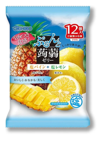 ORIHIRO KONJAC JELLY SALTED PINEAPPLE& LEMON 12P