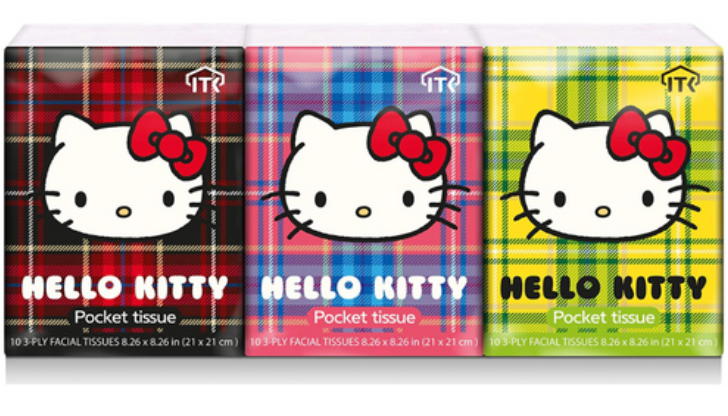 SANRIO Hello Kitty Facial Pocket Tissues 10 Sheets X 6 Packs