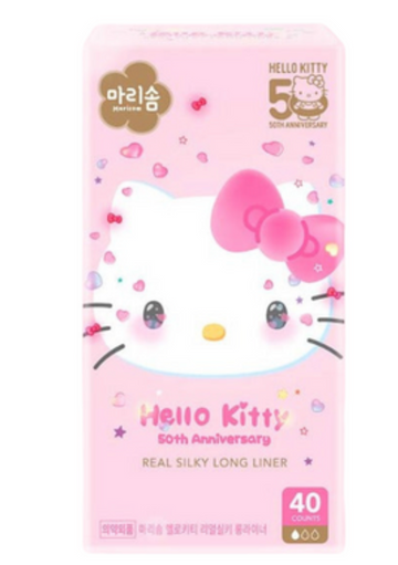Sanrio Hello Kitty Real Silky Long Liner 18cm 40pack
