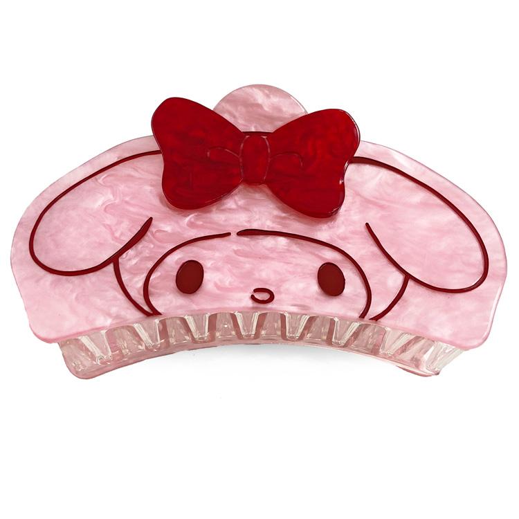 Sanrio Pearl Acrylic Hair Claw Clip - My Melody : Ribbon
