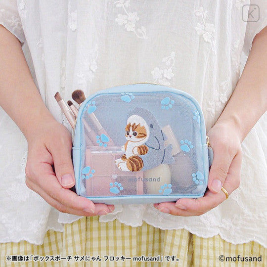 Mofusand Round Mesh Pouch - Cat : Sweets Nyan Yellow Paw