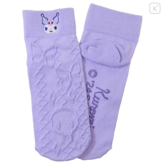Sanrio Crew Socks - Kuromi : Face Light Purple
