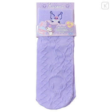 Sanrio Crew Socks - Kuromi : Face Light Purple