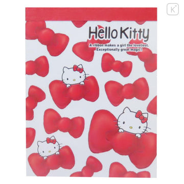 Sanrio Mini Notepad - Hello Kitty : Ribbon