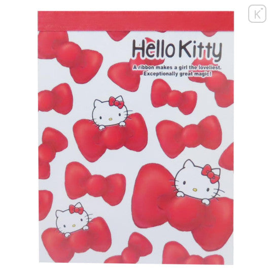 Sanrio Mini Notepad - Hello Kitty : Ribbon