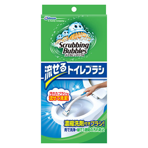 Scrubbing Bubbles Flushable Toilet Brush, Disinfectant and Deodorizer Plus, White Blossom, Replacement (12 pieces