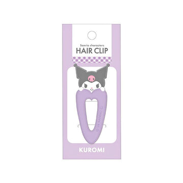 Sanrio Face-shaped Hair Clip Set - Kuromi