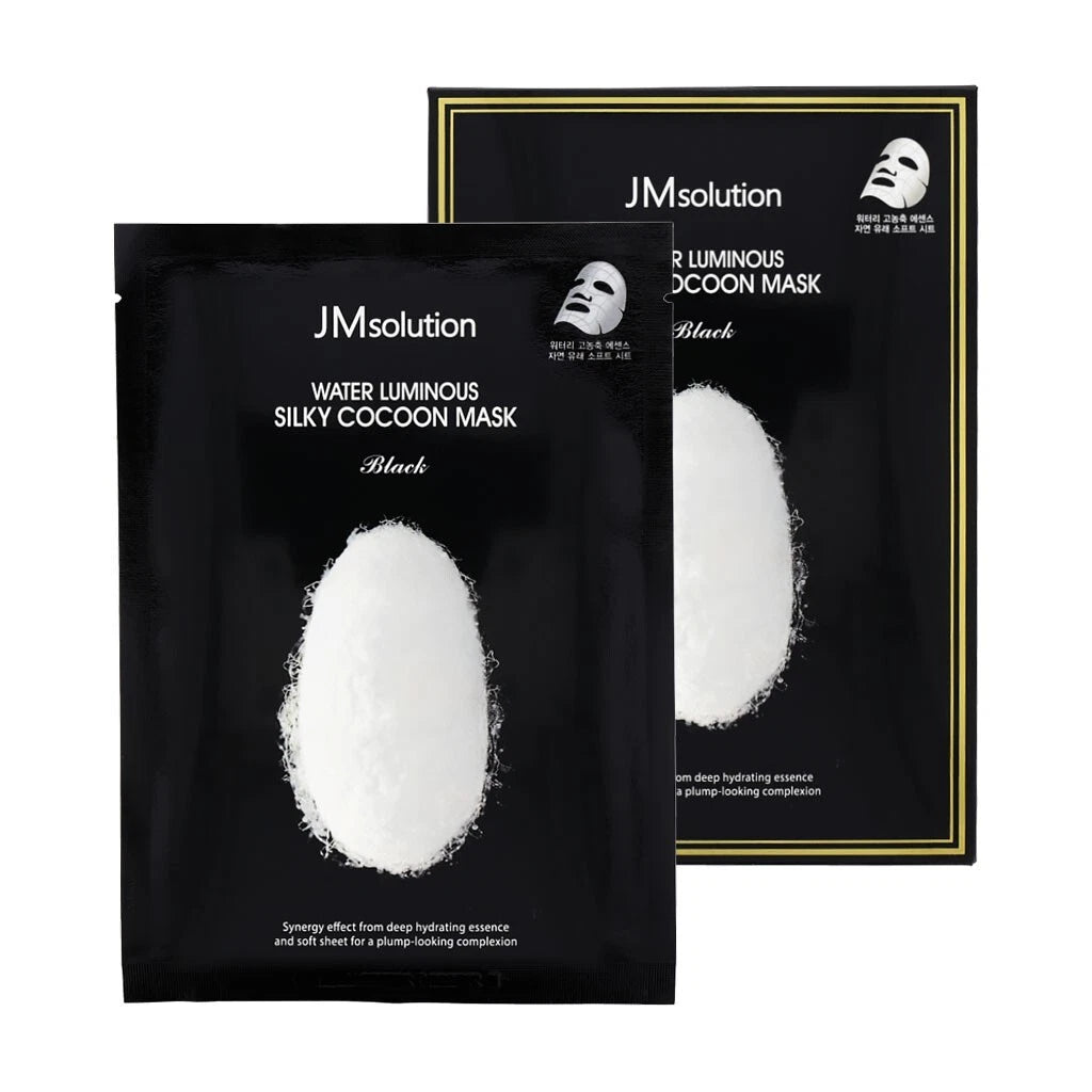 JM Solution Water Luminous Silky Cocoon Mask Black 10ea