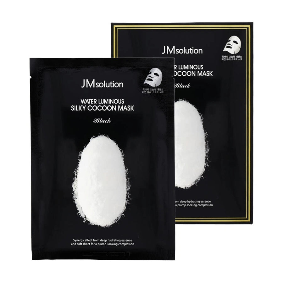 JM Solution Water Luminous Silky Cocoon Mask Black 10ea